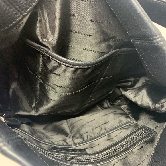 Michael Kors Black Leather Bag with Silver Hardware - Picture 9 of 9